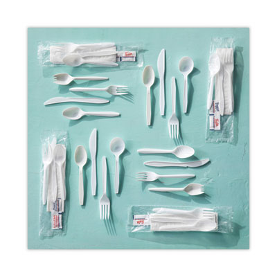 Fieldware Cutlery, Mediumweight Spoon, Plastic, White, 1,000