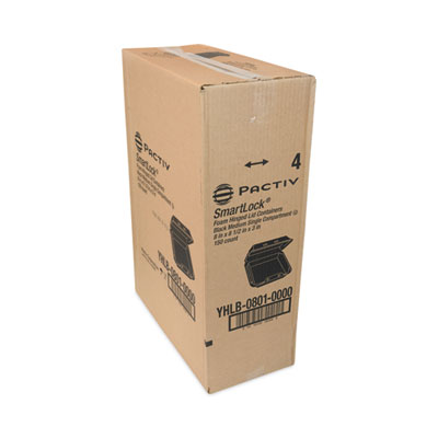 SmartLock Foam Hinged Lid Container, Medium, 8 x 8.5 x 3, Bl