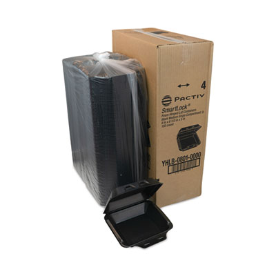 SmartLock Foam Hinged Lid Container, Medium, 8 x 8.5 x 3, Bl