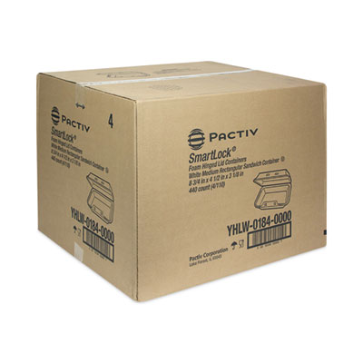 SmartLock Foam Hinged Lid Container, Medium, 8.8 x 4.5 x 3.1