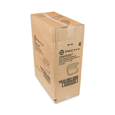 SmartLock Foam Hinged Lid Container, Large, 9 x 9.1 x 3.3, W