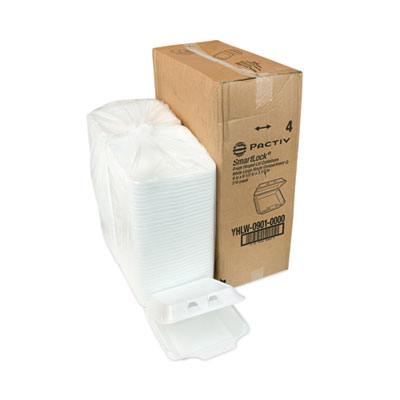 SmartLock Foam Hinged Lid Container, Large, 9 x 9.1 x 3.3, W