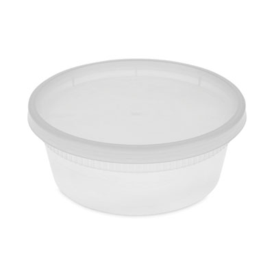 Newspring DELItainer Microwavable Container, 8 oz, 4.7" Diam