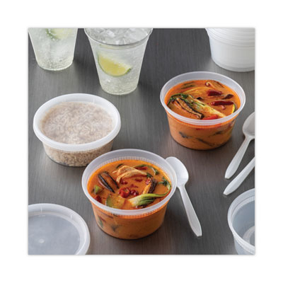 Newspring DELItainer Microwavable Container, 8 oz, 4.7" Diam