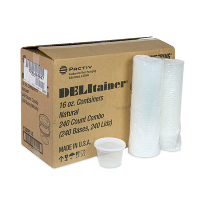 Newspring DELItainer Microwavable Container, 16 oz, 4.7" Dia