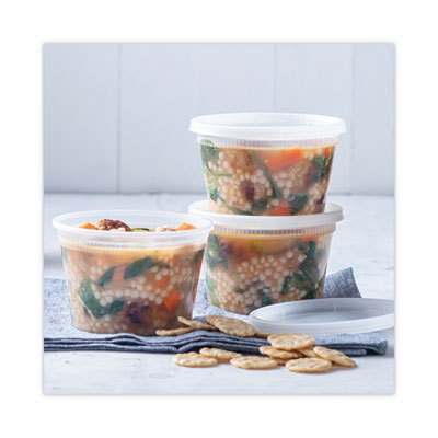 Newspring DELItainer Microwavable Container, 16 oz, 4.7" Dia