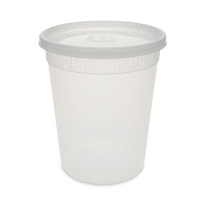 Newspring DELItainer Microwavable Container, 32 oz, 4.7" Dia