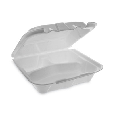 Vented Foam Hinged Lid Container, Dual Tab Lock Economy, 3 C