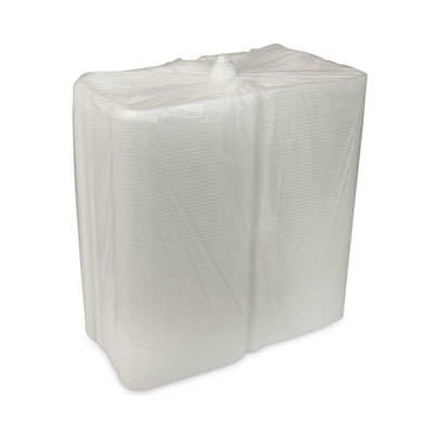 Vented Foam Hinged Lid Container, Dual Tab Lock, 3 Compartme