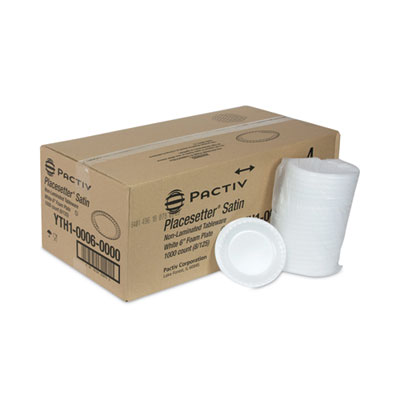 Placesetter Satin Non-Laminated Foam Dinnerware, Plate, 6" d