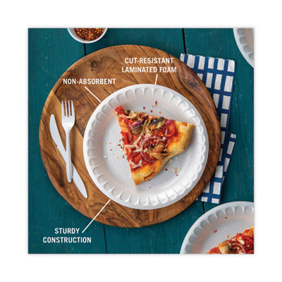Placesetter Satin Non-Laminated Foam Dinnerware, Plate, 7" d
