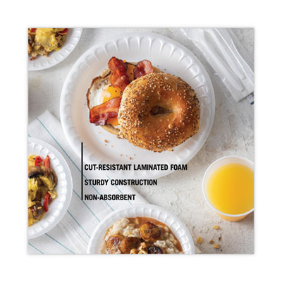 Placesetter Deluxe Laminated Foam Dinnerware, Plate, 8.88" d