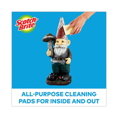 Dobie All-Purpose Cleaning Pad, 3.15 x 4.95, 2.24" Thick, Ye