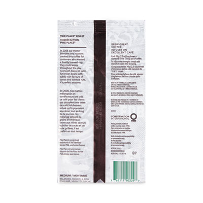 Coffee, Pike Place, 2.5 oz Packet, 72/Carton