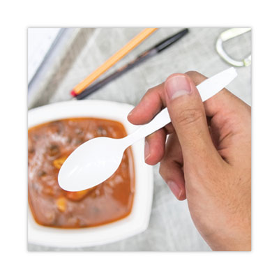 Impress Heavyweight Full-Length Polystyrene Cutlery, Spoon,