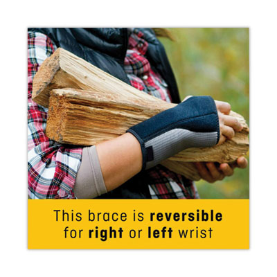 Adjustable Reversible Splint Wrist Brace, Fits Wrists 5.5" t