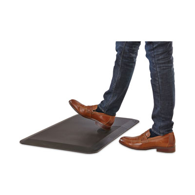 Anti-Fatigue Mat, Rectangular, Black Textured Surface, 20" x