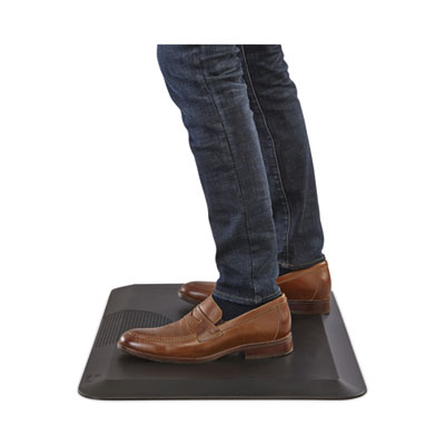 Anti-Fatigue Mat, Rectangular, Black Textured Surface, 20" x