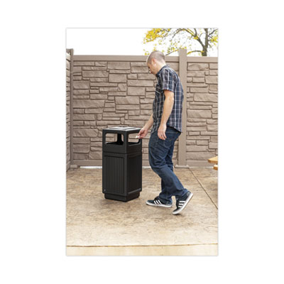 Canmeleon Recessed Panel Receptacles, 15 gal, Polyethylene,