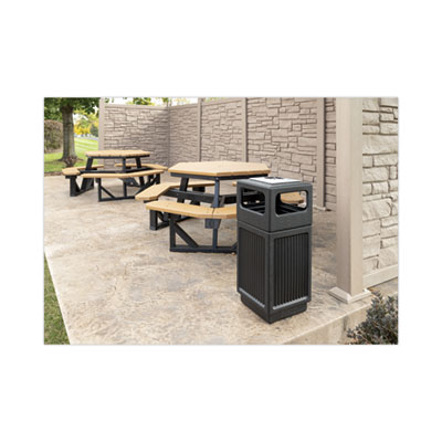 Canmeleon Recessed Panel Receptacles, 15 gal, Polyethylene,