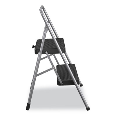2-Step Folding Steel Step Stool, 200 lb Capacity, 28.13" Wor