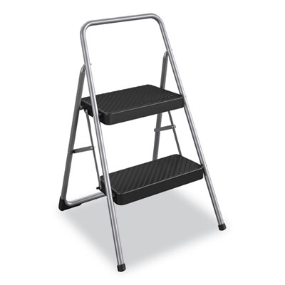 2-Step Folding Steel Step Stool, 200 lb Capacity, 28.13" Wor