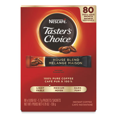 Taster's Choice Stick Pack, House Blend, 0.06 oz, 480/Carton