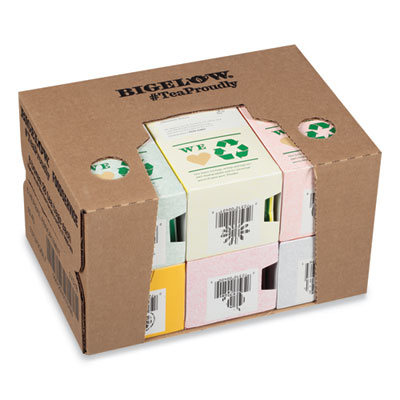 Assorted Herbal Tea Bags, Six Flavors, 28/Box, 168/Carton