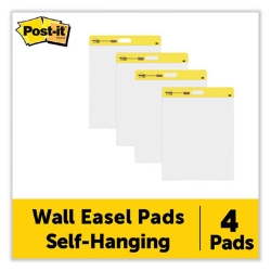 Self-Stick Wall Pad, Unruled, (20) White 20 x 23 Sheets, 4/C