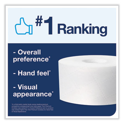 Coreless High Capacity Bath Tissue, 2-Ply, White, 750 Sheets