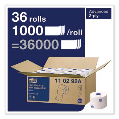 Advanced High Capacity Bath Tissue, Septic Safe, 2-Ply, Whit