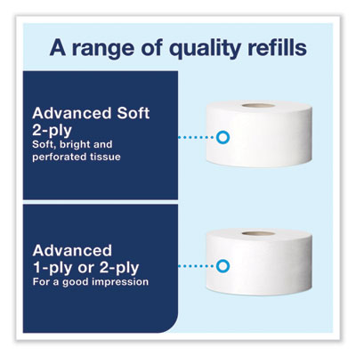 Elevation Bath Tissue Mini-Jumbo Roll Twin Dispenser, 17 x 5