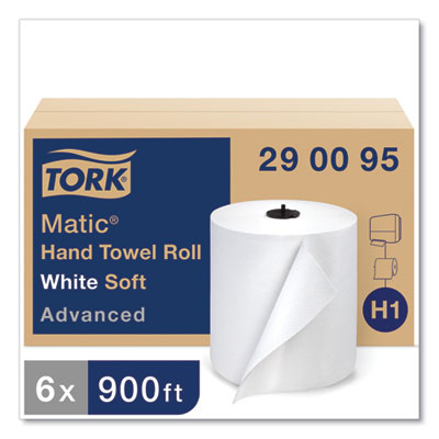 Advanced Matic Hand Towel Roll, 1-Ply, 7.7" x 900 ft, White,