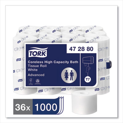 Advanced High Capacity Bath Tissue, Coreless, Septic Safe, 2