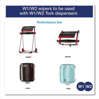 Industrial Paper Wiper, 4-Ply, 11 x 15.75, Unscented, Blue,