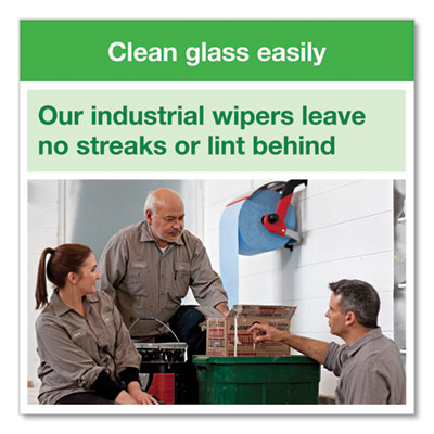 Industrial Paper Wiper, 4-Ply, 11 x 15.75, Unscented, Blue,
