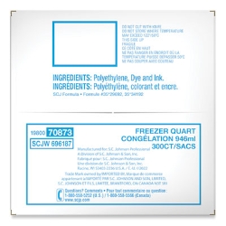 Zipper Freezer Bags, 32 oz, 7" x 7.75", Clear, 300/Carton