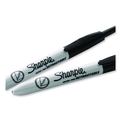 Retractable Permanent Marker Value Pack, Fine Bullet Tip, Bl