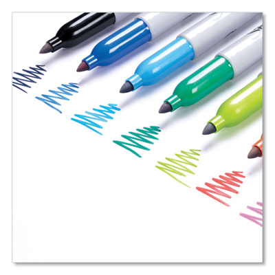 Fine Tip Permanent Marker, Fine Bullet Tip, Assorted Colors,