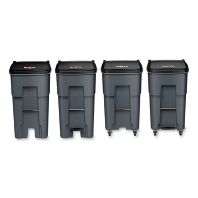 Brute Roll-Out Heavy-Duty Container, 65 gal, Polyethylene, G