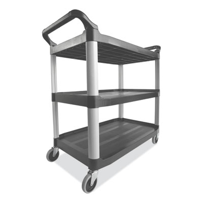 Xtra Utility Cart with Open Sides, Plastic, 3 Shelves, 300 l