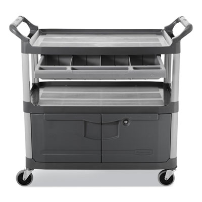 Xtra Instrument Cart with Locking Storage Area, Plastic, 3 S