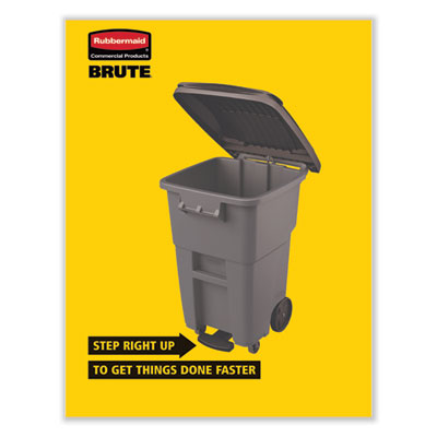 Brute Roll-Out Heavy-Duty Container, 65 gal, Polyethylene, G
