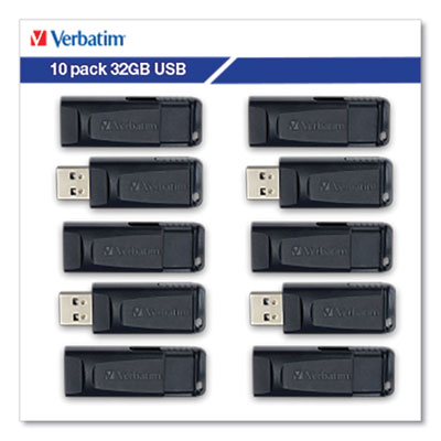 Store 'n' Go USB Flash Drive Business Bulk, 32 GB, Black, 10
