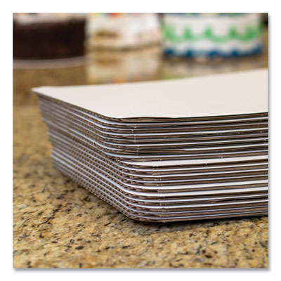 Bakery Bright White Cake Pad, Single Wall Pad, 1/4 Sheet, 10