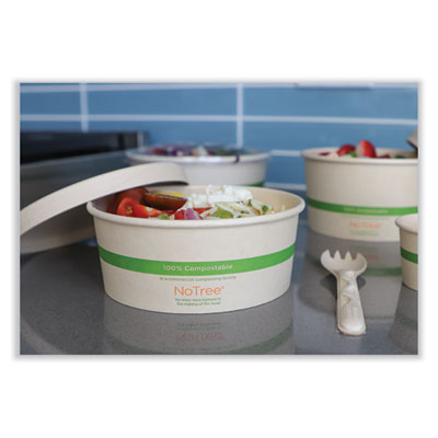 No Tree Wide Paper Bowls, 24 oz, 5.9" Diameter x 2.4" h, Nat