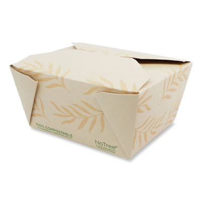No Tree Folded Takeout Containers, 26 oz, 4.2 x 5.2 x 2.5, N