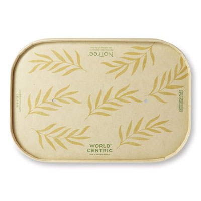Paper Lids for Containers, 4.7 x 6.8 x 0.8, Natural, Paper, 