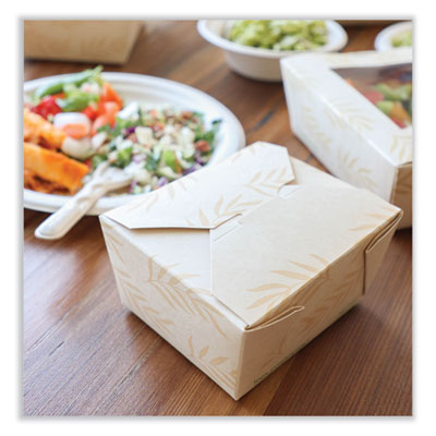 No Tree Folded Takeout Containers, 26 oz, 4.2 x 5.2 x 2.5, N
