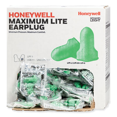 MAXIMUM Lite Single-Use Earplugs, 30 dB NRR, One Size Fits M